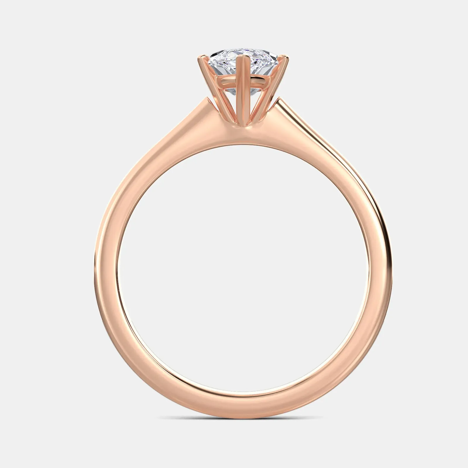 Rose gold Marquise Cut Solitaire Ring