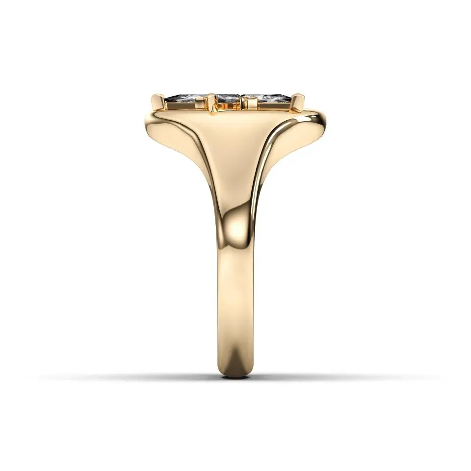 Yellow gold Cut Skystar Signet Ring
