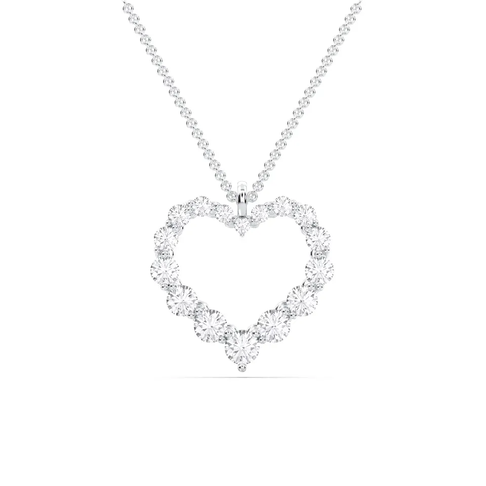 Silver Flexible Heart Pendant - KJP14978