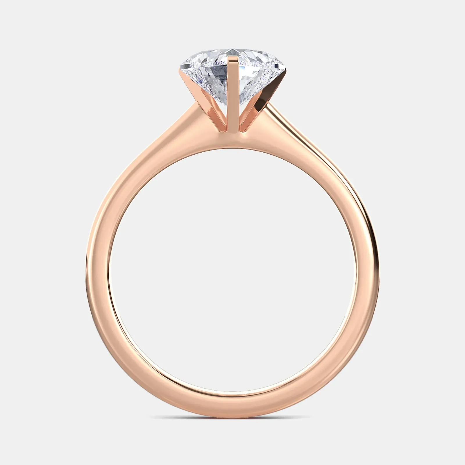 Rose gold Heart Cut Solitaire Ring