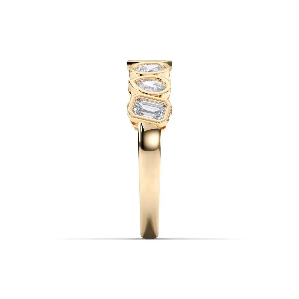 Yellow gold Multishape Eternity Ring