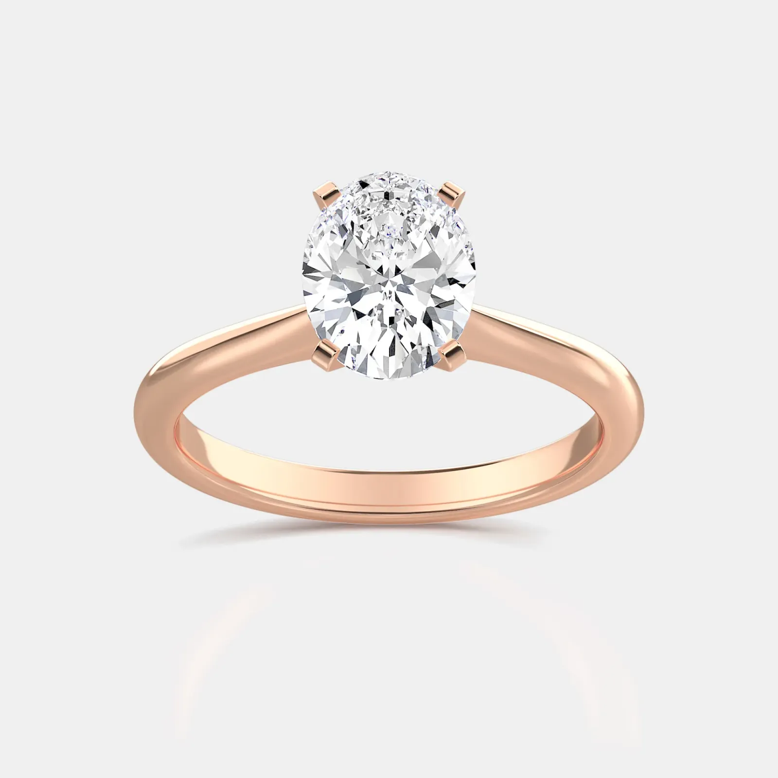 Rose gold Oval Cut Solitaire Ring