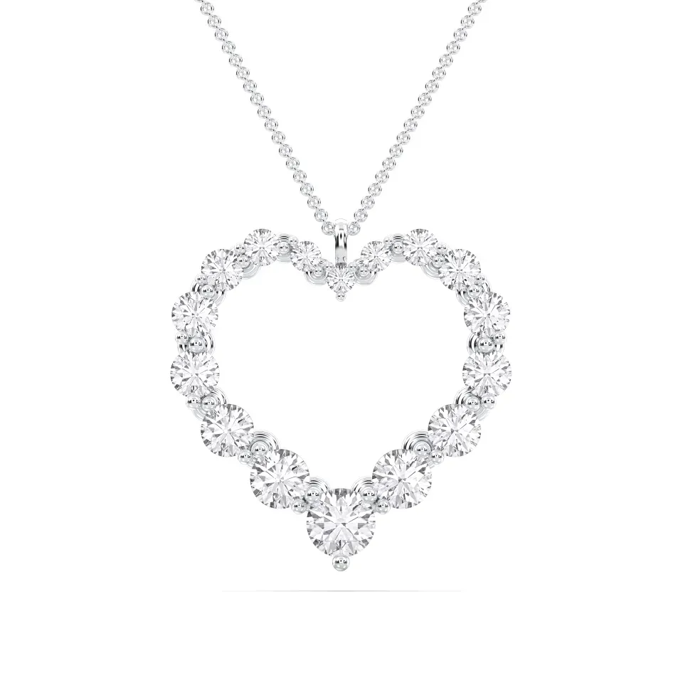Silver Flexible Heart Pendant - KJP16007