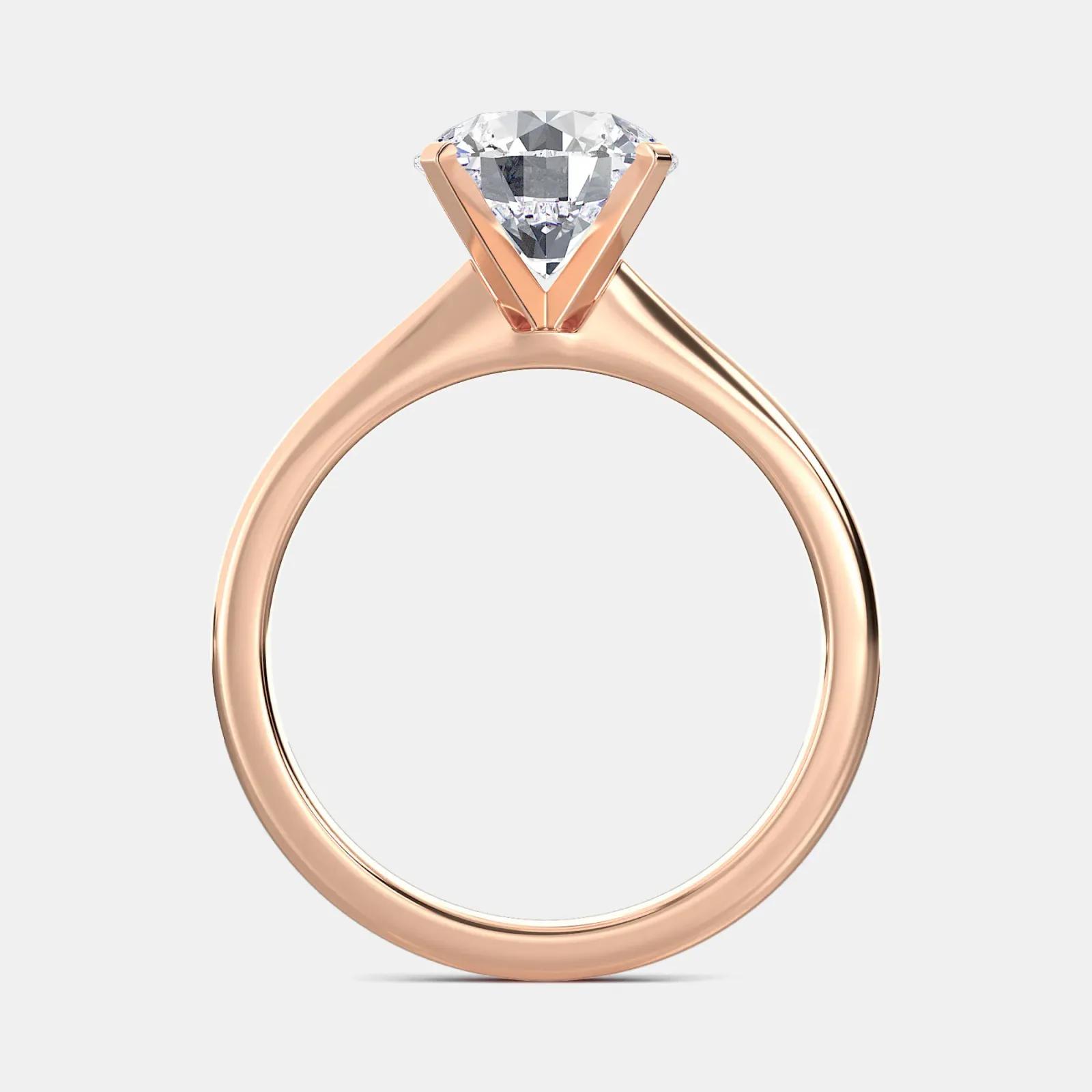 Rose gold Round Cut Solitaire Ring