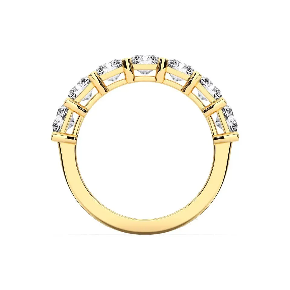 Yellow gold Radiant Cut 7 Stone Radiant