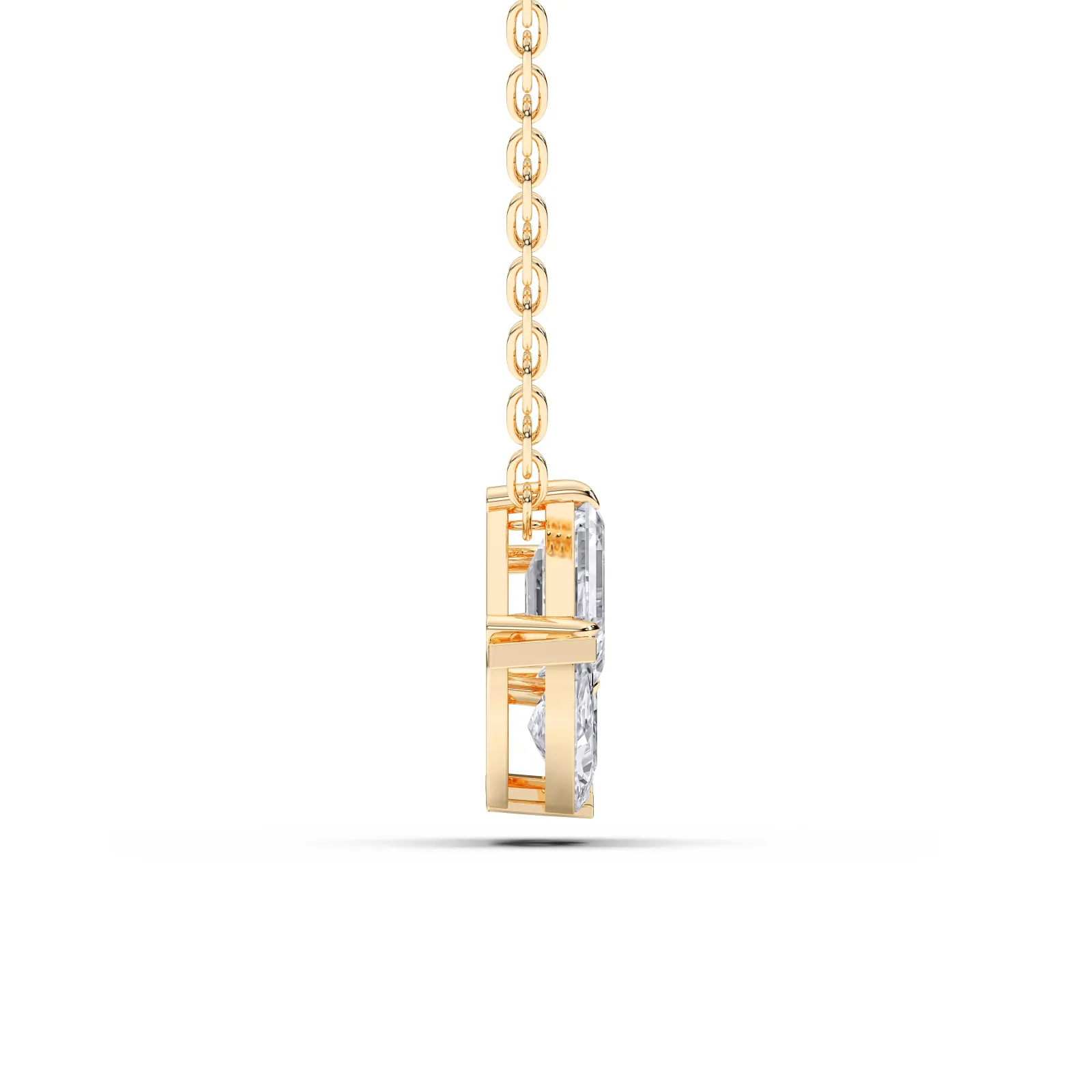 Yellow gold Cluster Pendant