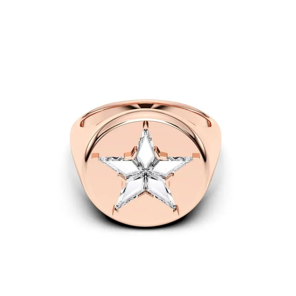 Rose gold Cut Skystar Signet Ring