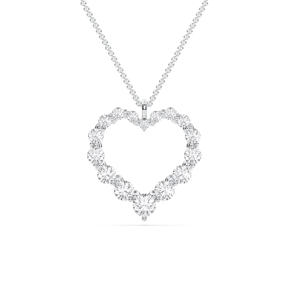 Silver Flexible Heart Pendant - KJP14980