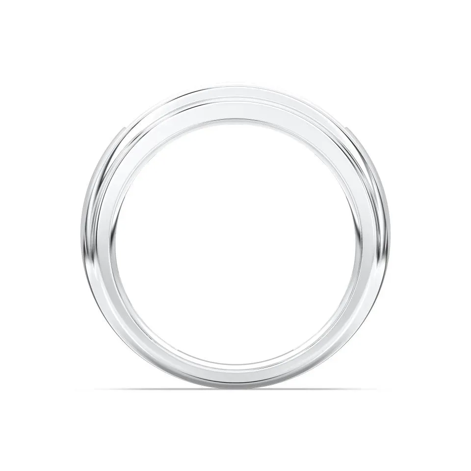 White gold Mens 5stone Wedding Band
