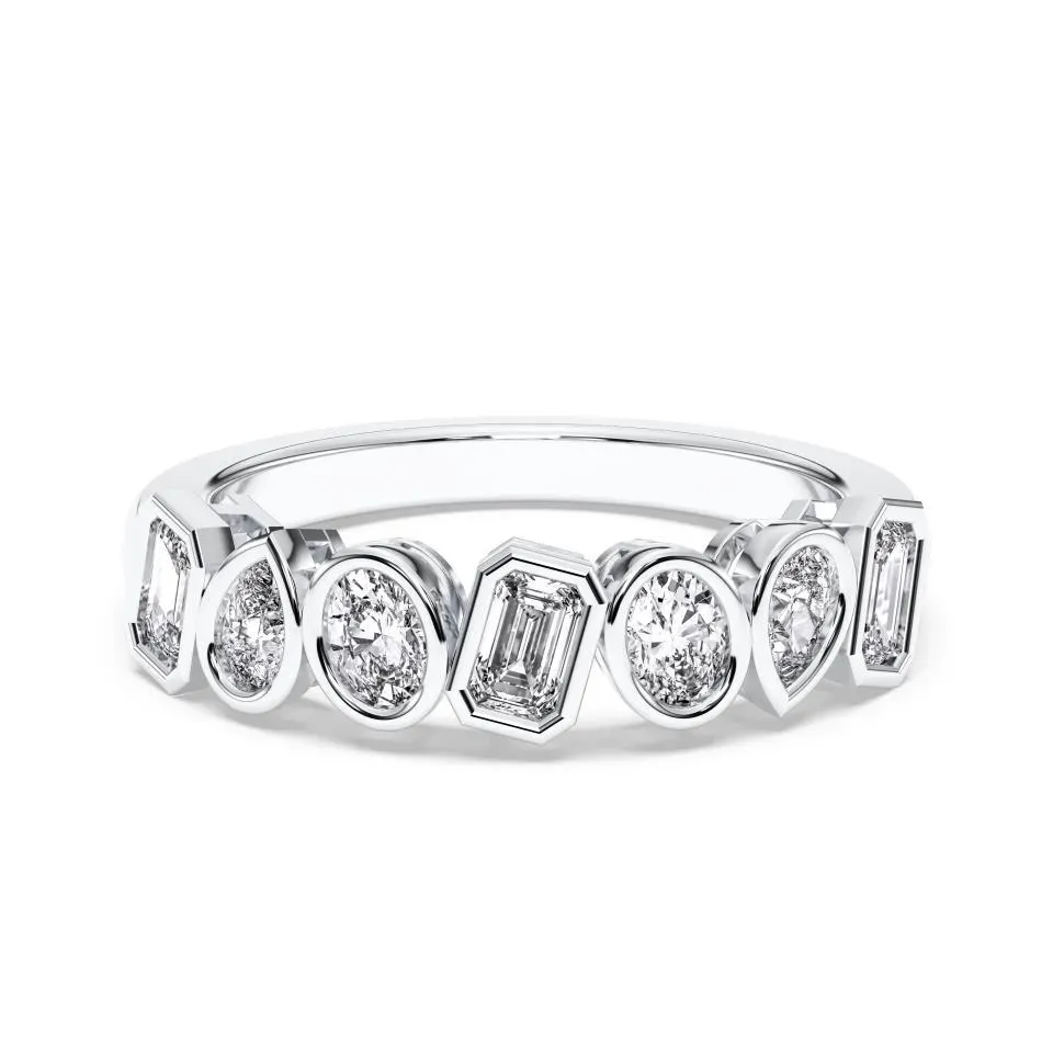Silver Multishape Eternity Ring