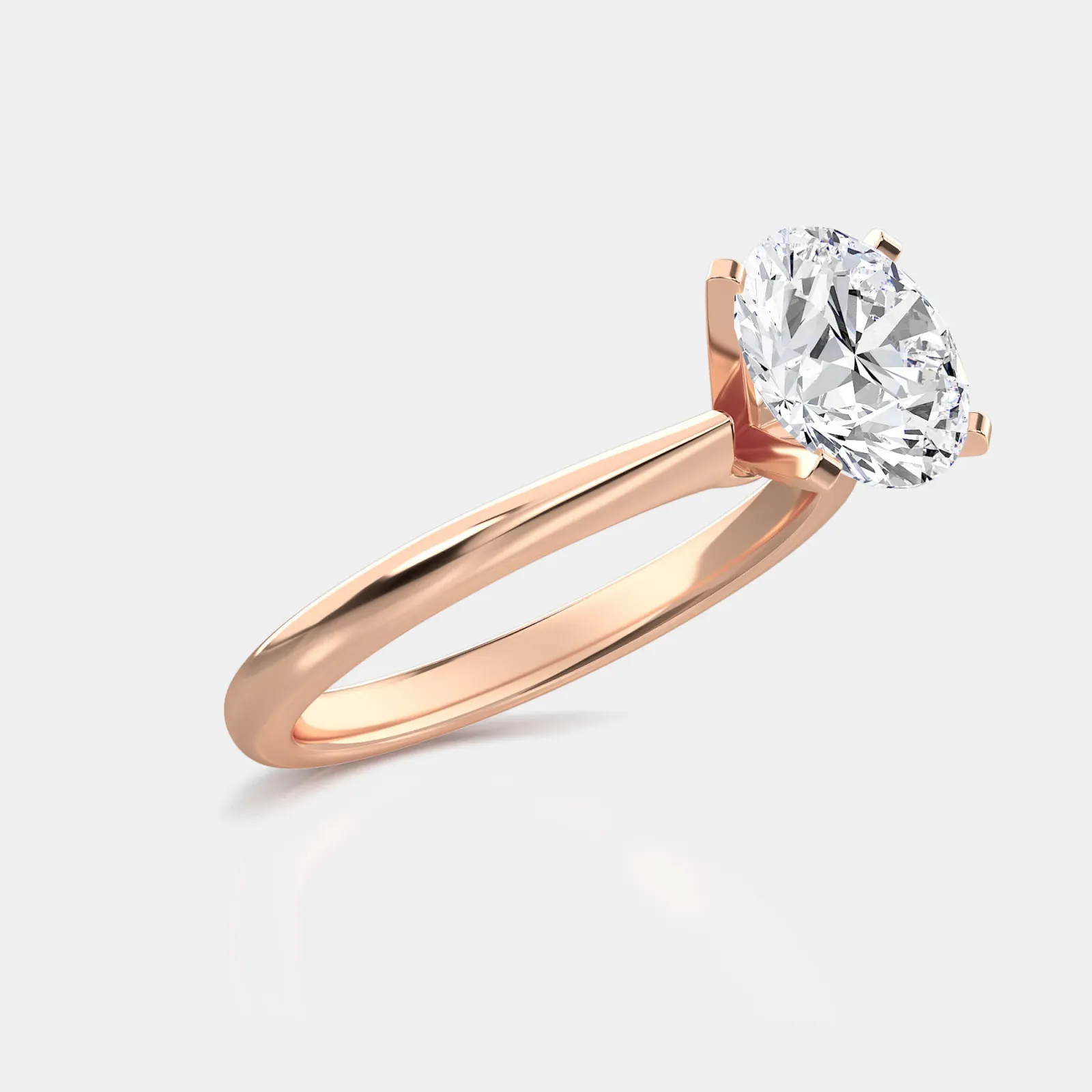 Rose gold Round Cut Solitaire Ring