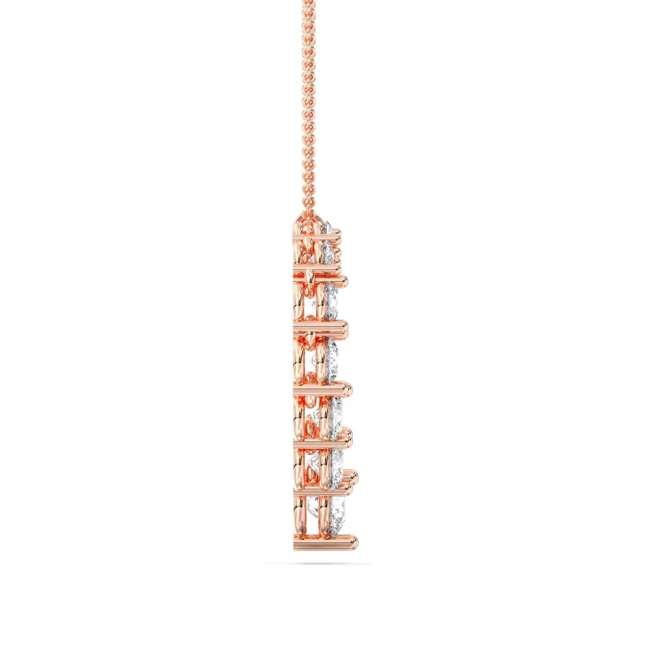 Rose gold Flexible Heart Pendant - KJP16007