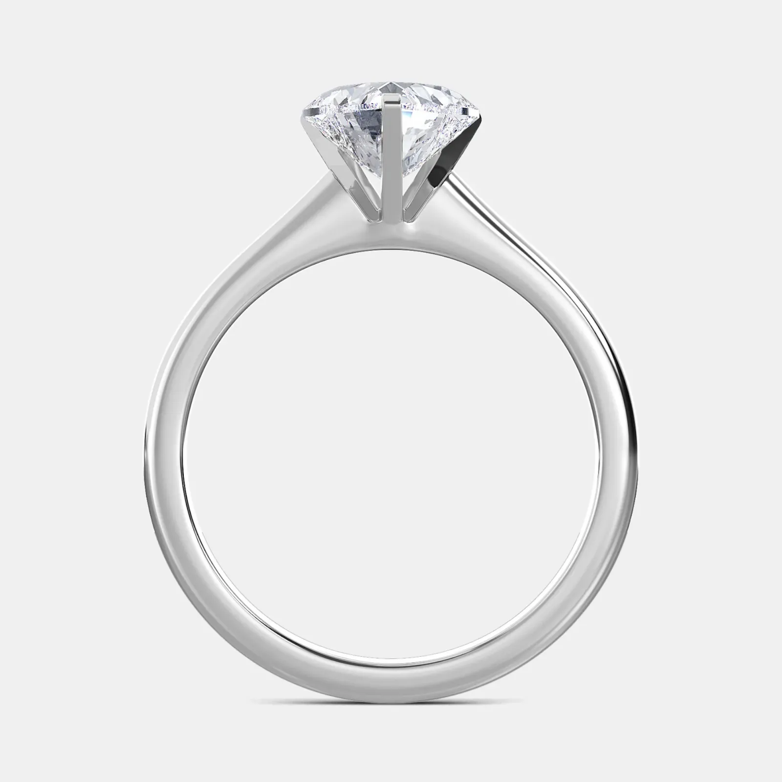 White gold Heart Cut Solitaire Ring