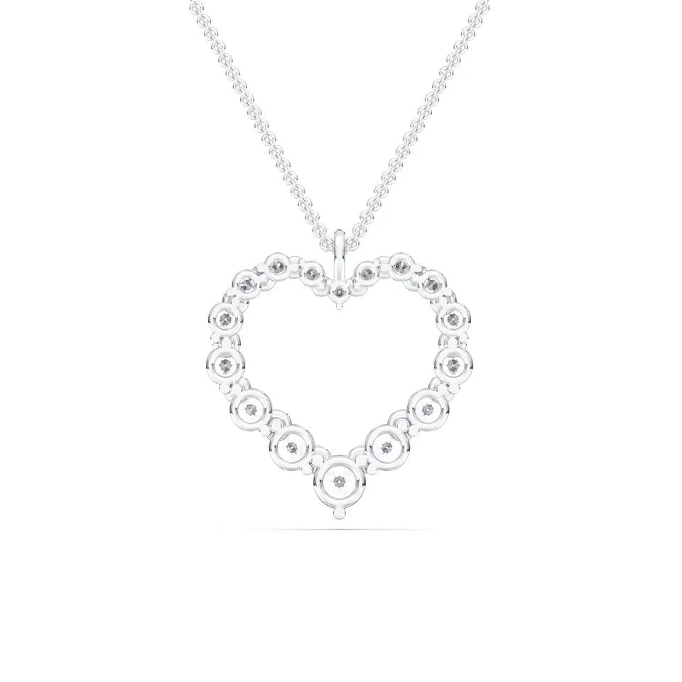 Silver Flexible Heart Pendant - KJP14980