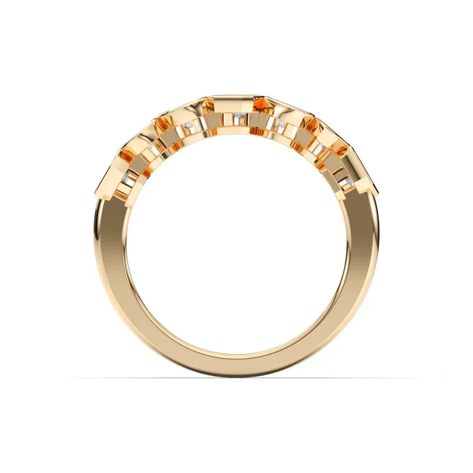 Yellow gold Multishape Eternity Ring