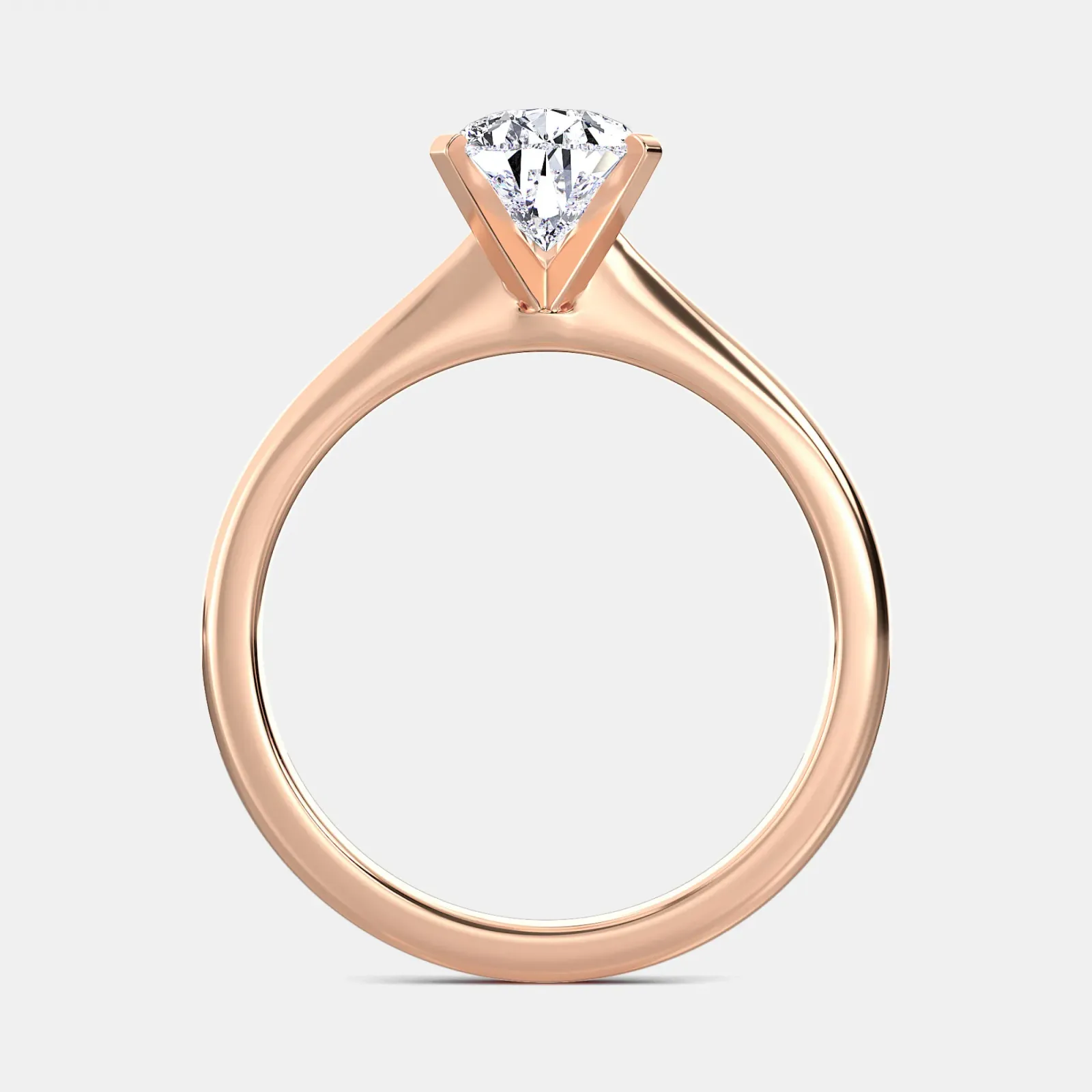Rose gold Pear Cut Solitaire Ring