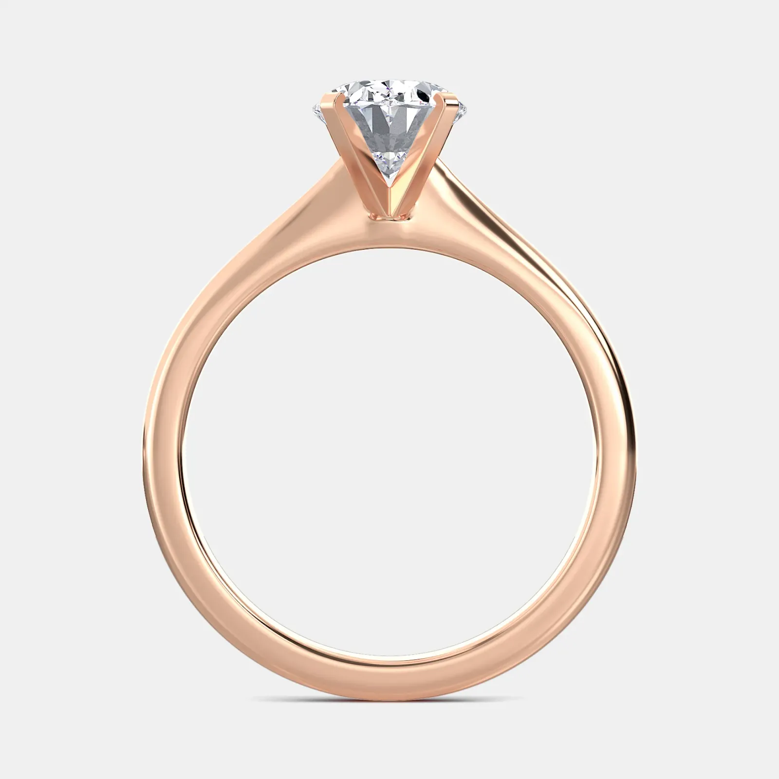 Rose gold Oval Cut Solitaire Ring