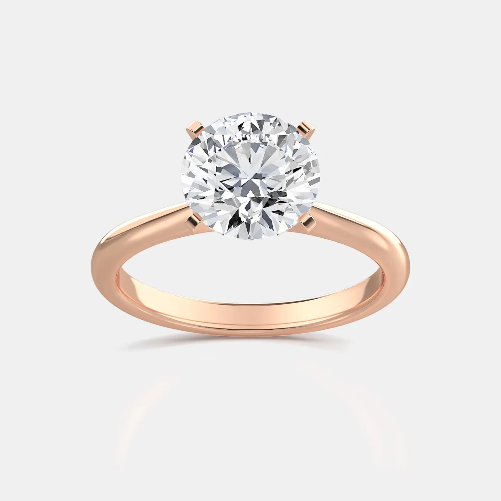 Rose gold Round Cut Solitaire Ring