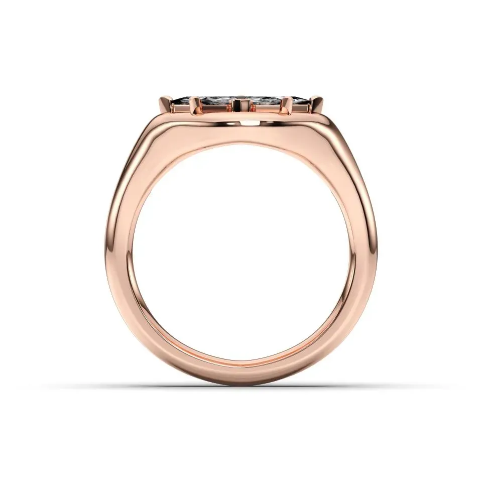 Rose gold Cut Skystar Signet Ring