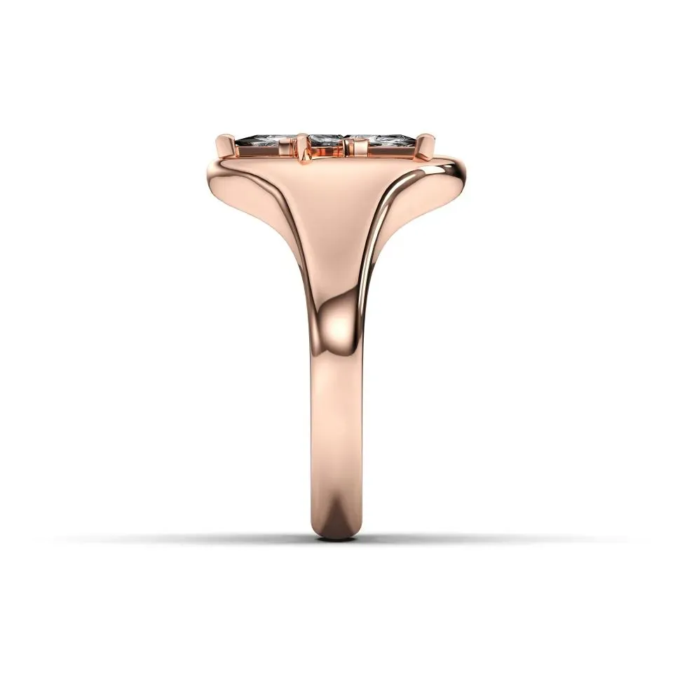 Rose gold Cut Skystar Signet Ring