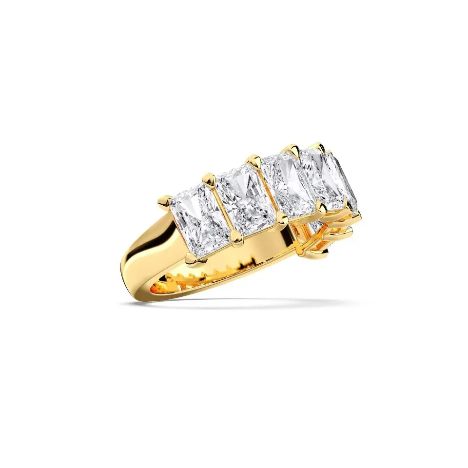 Yellow gold Radiant Cut 7 Stone Radiant