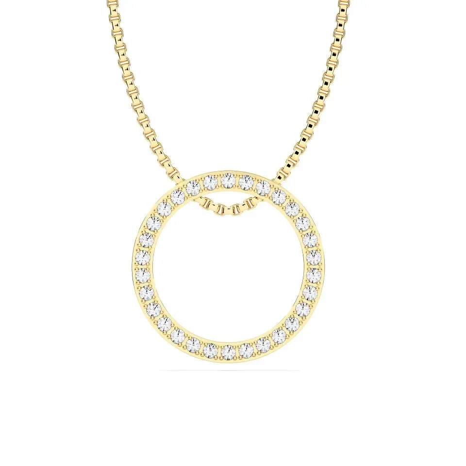 Yellow gold Circle Pendant