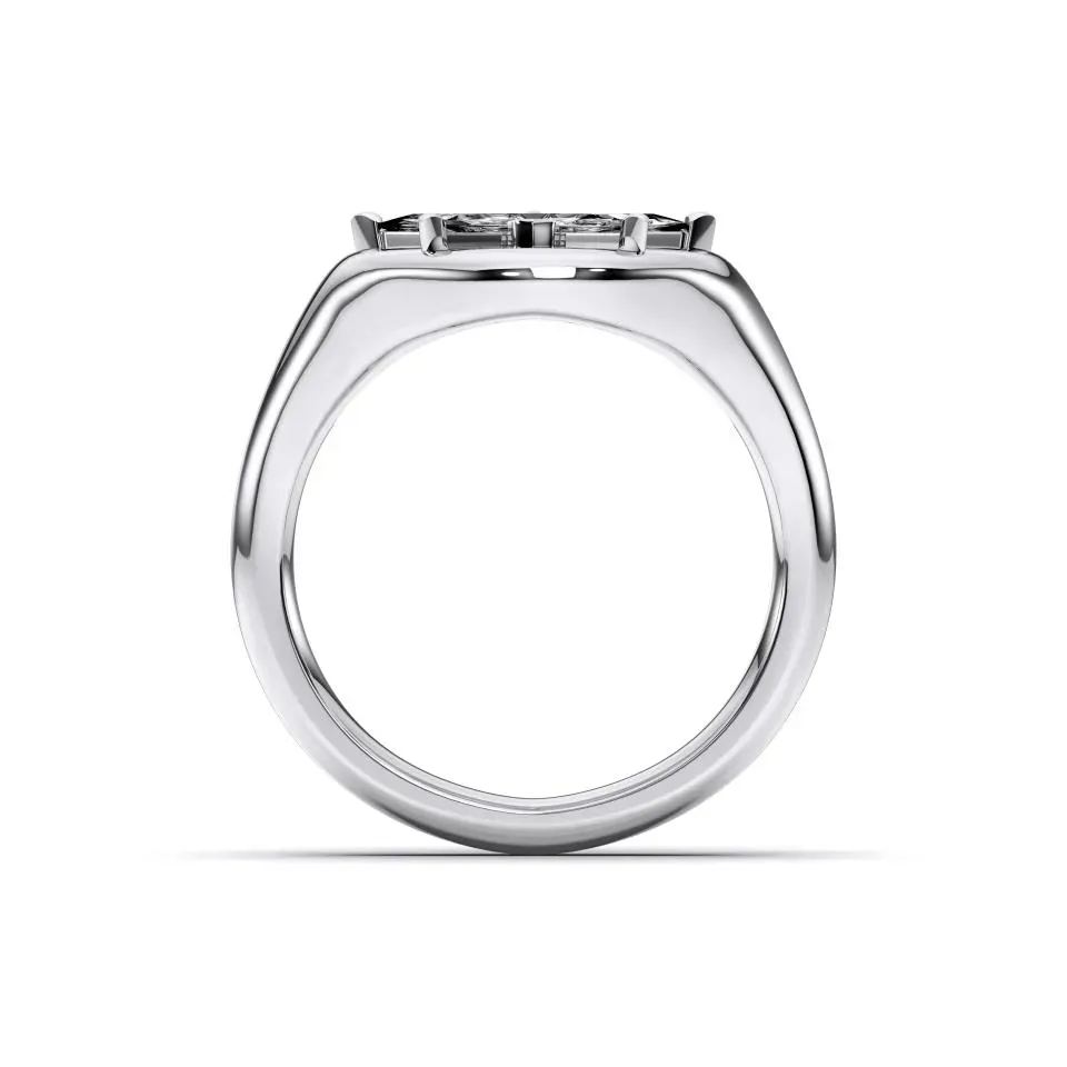 Platinum Cut Skystar Signet Ring
