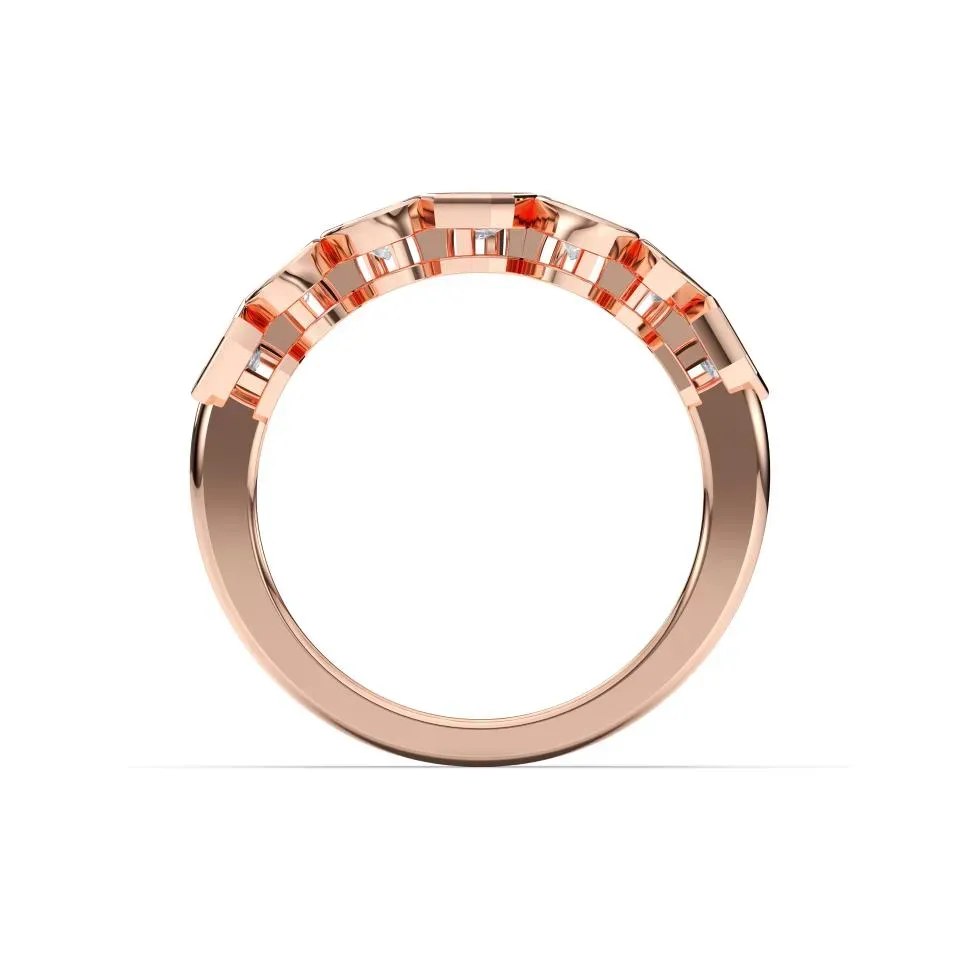 Rose gold Multishape Eternity Ring
