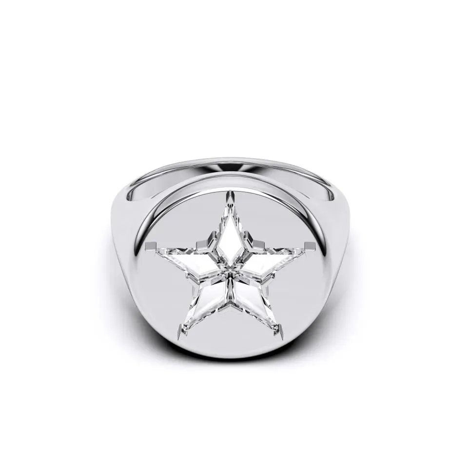 Platinum Cut Skystar Signet Ring