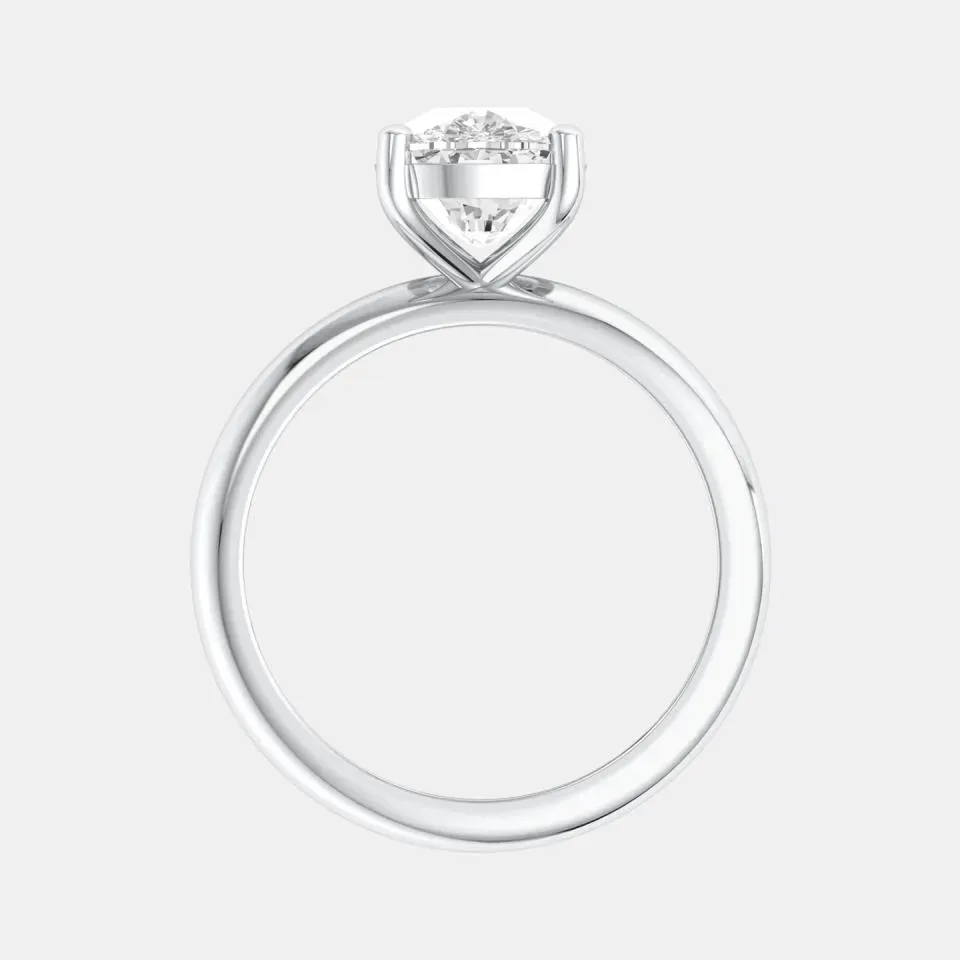 Platinum Cushion Cut Solitaire Ring