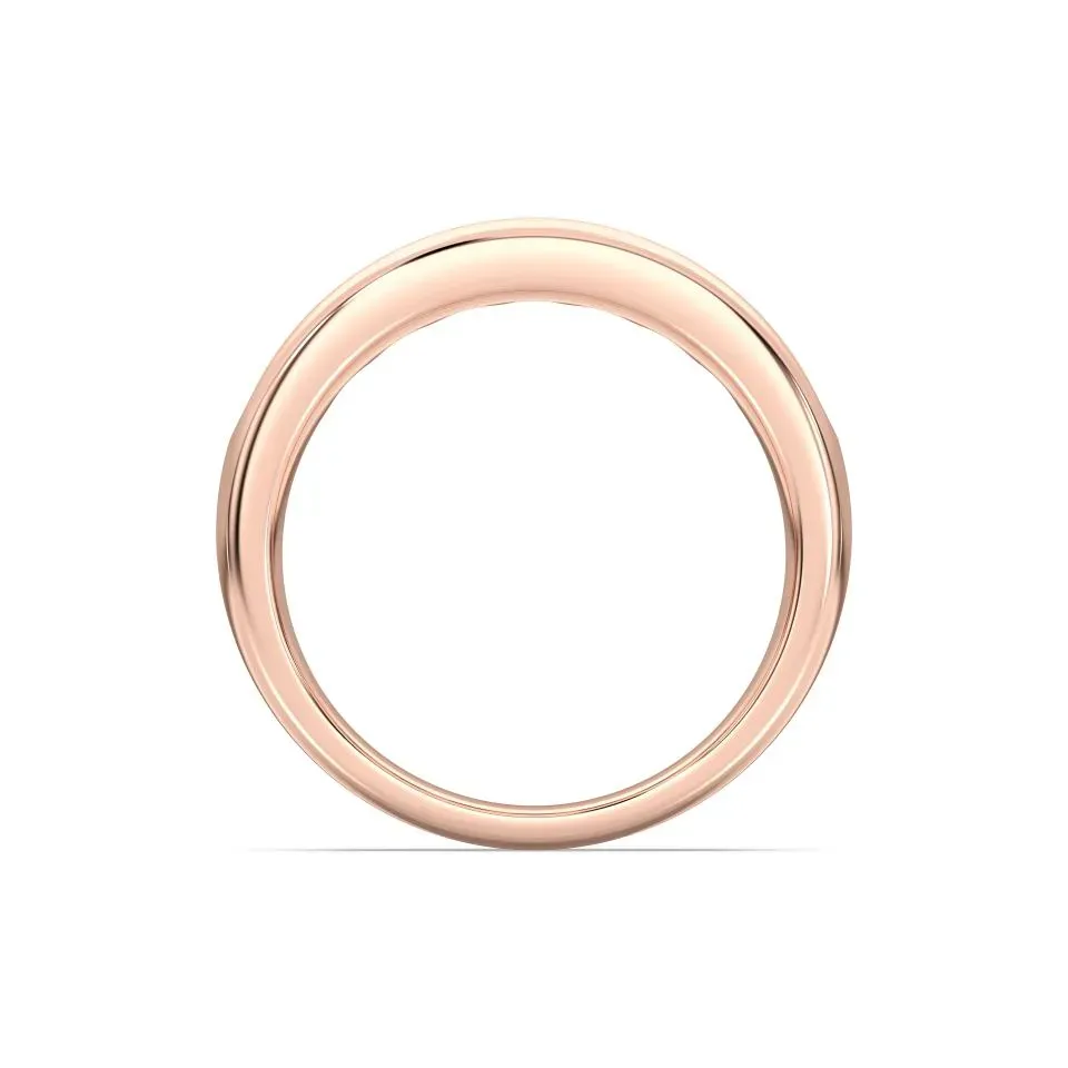 Rose gold Mens 7stone Wedding Band