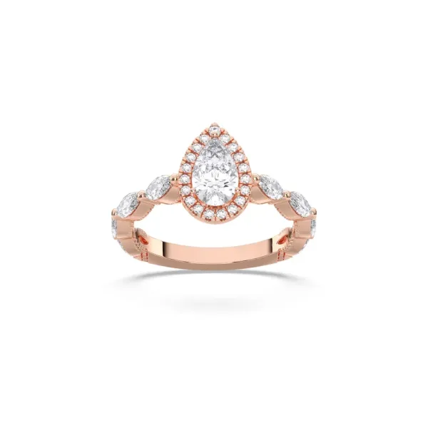Rose gold Pear Cut Fancy Ring