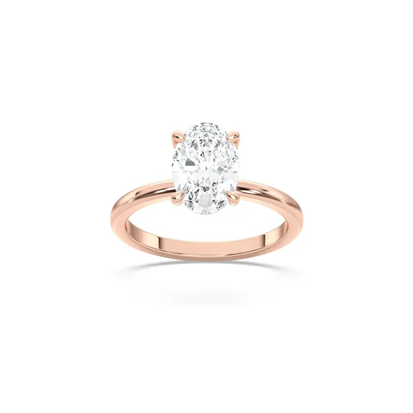 Rose gold Oval Cut Collar Ring