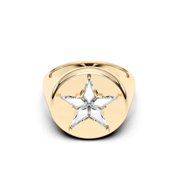 Yellow gold Cut Skystar Signet Ring