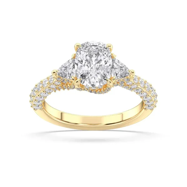 Yellow gold Cushion Cut High End Ring