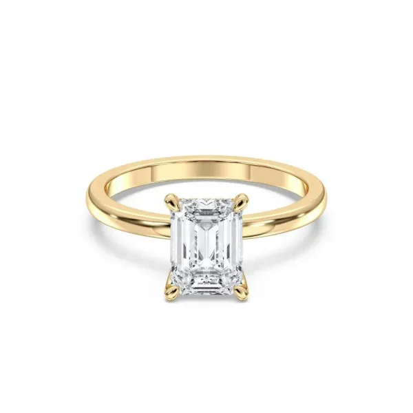 Yellow gold Emerald Cut Collar Ring