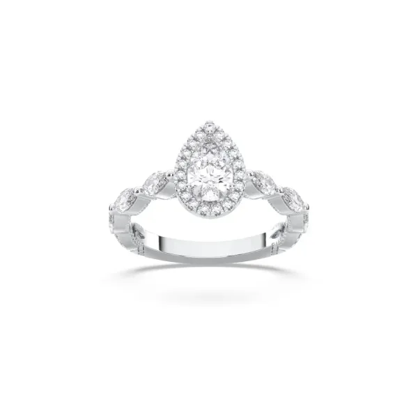 White gold Pear Cut Fancy Ring
