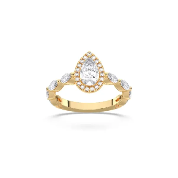 Yellow gold Pear Cut Fancy Ring